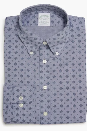 Brooks Brothers Camicia Sportiva Milano Slim Fit In Cotone, Colletto Button-down - Uomo S