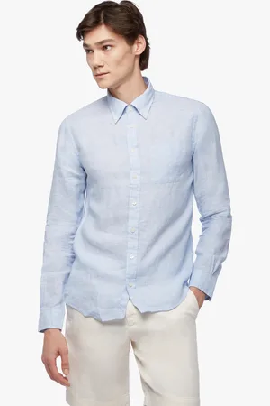 Brooks Brothers Camicia Sportiva Milano Slim-fit In Lino Irlandese - Uomo Camicie Sportive Xs