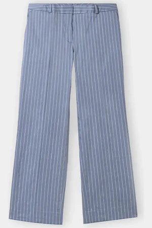 Brooks Brothers Pinstripe Linen Blend Trousers - Donna Xs