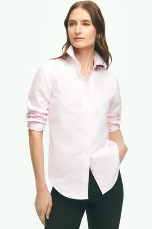 Brooks Brothers Classic Fit Striped Oxford Button Down Shirt - Donna Camicie 6