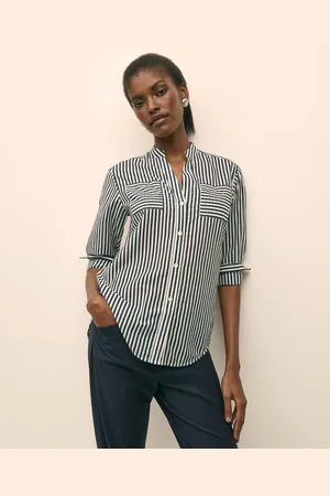 Brooks Brothers Cotton-silk Blouse With Double Patch Pockets - Donna Camicie Xs