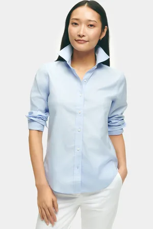 Brooks Brothers Classic Fit Non-iron Supima Stretch Pinpoint Shirt - Donna Camicie 8