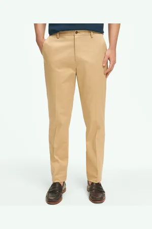 Brooks Brothers Pantalone Chino In Cotone Elasticizzato Scuro - Uomo Pantaloni Casual 32