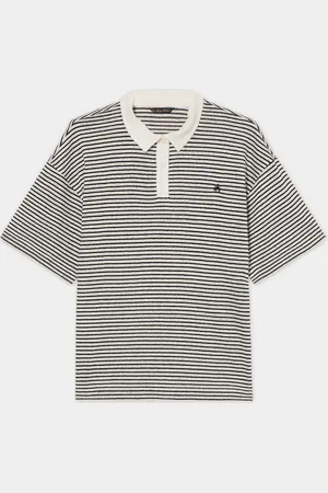 Brooks Brothers Striped Linen-cotton Jersey Polo With Logo - Donna Top E Polo Xs
