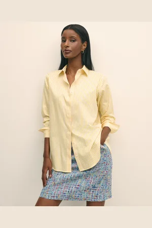Brooks Brothers Relaxed Fit Cotton Satin Striped Shirt - Donna Camicie Xs