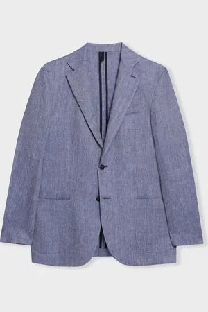 Brooks Brothers Herringbone Design Linen Blazer - Uomo Giacche E Blazer 36