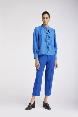 CAFèNOIR Blusa con ruches laterale in georgette