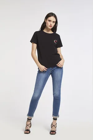 CAFèNOIR T-shirt in jersey di cotone elasticizzato con logo