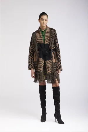 CAFèNOIR Maxy cardigan con frange