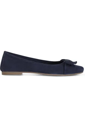 CAFèNOIR Ballerine in pelle scamosciata con fiocco