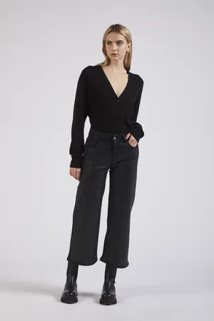 CAFèNOIR Denim culotte con stras /
