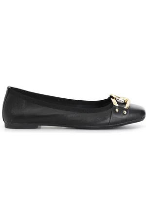 CAFèNOIR Ballerina in pelle con catena decorativa