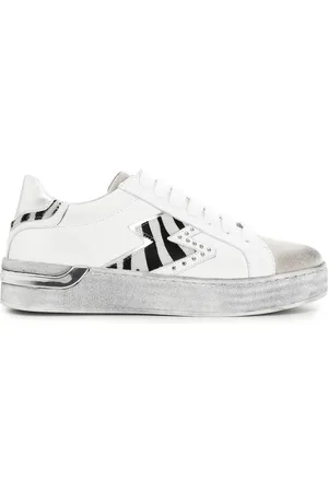 CAFèNOIR Sneakers in pelle con inserti e suola vintage