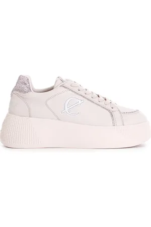 CAFèNOIR Sneakers con riporti glitter e logo ricamato