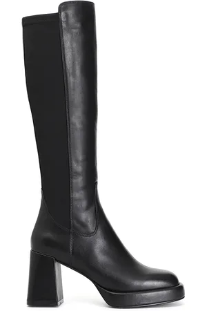 CAFèNOIR Stivale in pelle e stretch