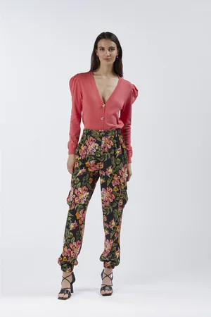 CAFèNOIR Pantaloni cargo in tessuto stampato