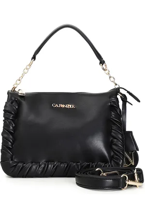 CAFèNOIR Borsa morbida con zip e infilature ai bordi