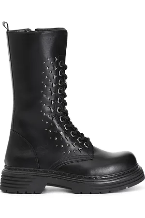 CAFèNOIR Stivaletto allacciato in similpelle con accessori