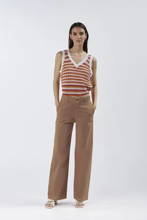CAFèNOIR Pantaloni wide leg in bull denim