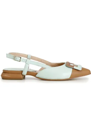 CAFèNOIR Ballerine in pelle con accessorio quadrato /