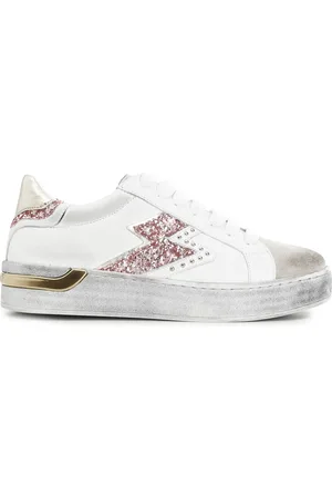CAFèNOIR Sneakers in pelle con inserti e suola vintage
