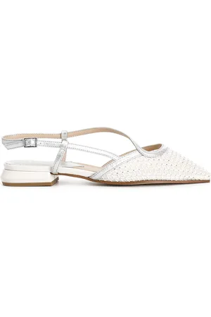 CAFèNOIR Ballerine aperte dietro con retina e strass /