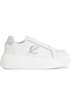 CAFèNOIR Sneakers con riporti glitter e logo ricamato