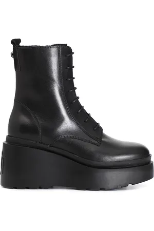 CAFèNOIR Tronchetto donna in pelle con plateau