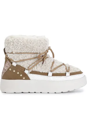 CAFèNOIR Tronchetto allacciato in shearling sintetico