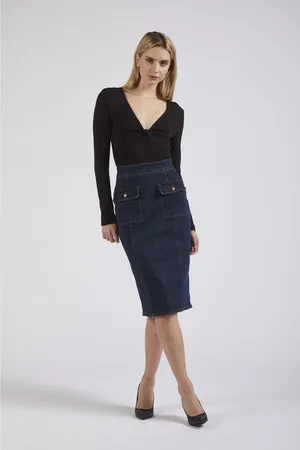 CAFèNOIR Gonna tubino in denim