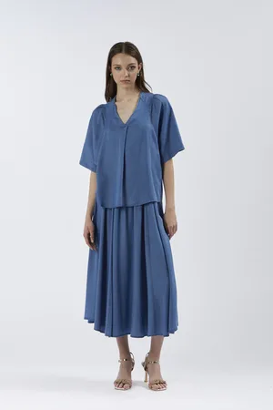CAFèNOIR Blusa in tenceln jeans
