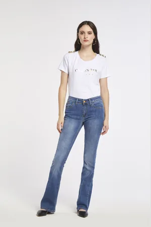 CAFèNOIR Flare jeans anna in tela denim superstretch