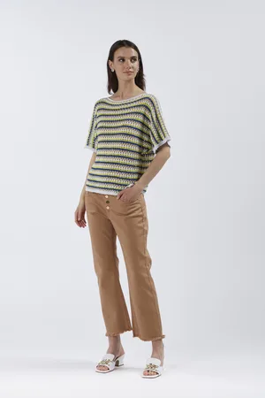 CAFèNOIR Maglia crochet a maniche corte