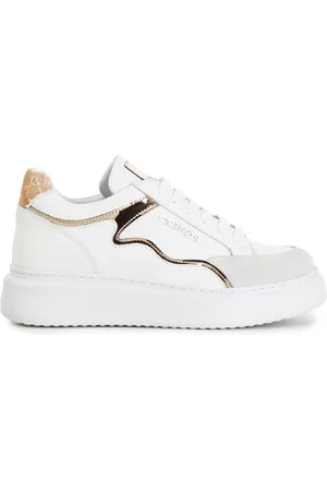 CAFèNOIR Sneakers in pelle con dettaglio specchio su suola a cassetta