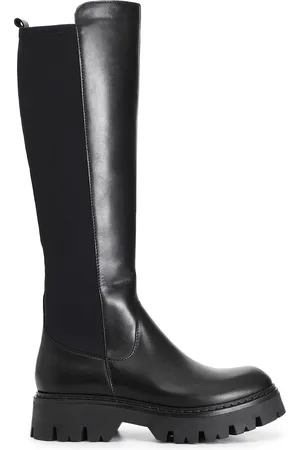 CAFèNOIR Stivale in pelle e lycra