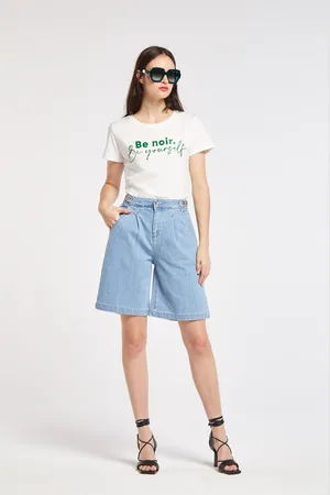 CAFèNOIR Shorts di jeans regular in tela comfort