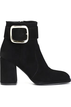 CAFèNOIR Tronchetto donna in pelle scamosciata con fibbia