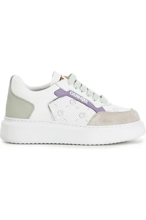 CAFèNOIR Sneakers multicolor in pelle con logo su suola a cassetta