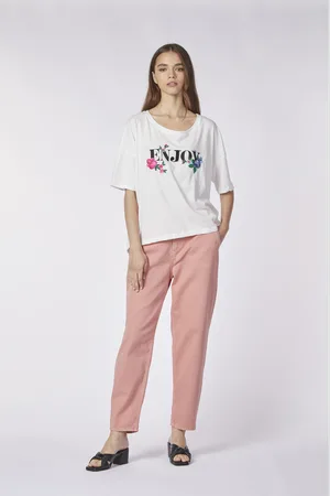 CAFèNOIR T-shirt ampia con spacco dietro in jersey di cotone