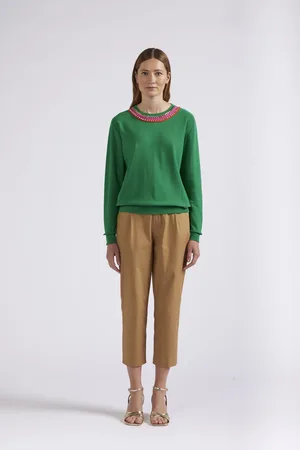 CAFèNOIR Maglia con passamaneria allo scollo