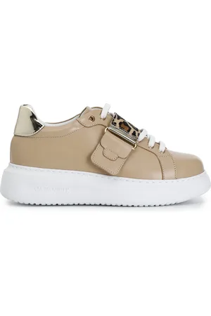 CAFèNOIR Sneakers in pelle con fascia cavallino