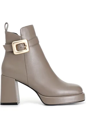 CAFèNOIR Tronchetto donna in pelle con fibbia