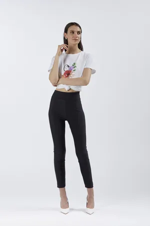 CAFèNOIR Leggings in tessuto elastico lucido