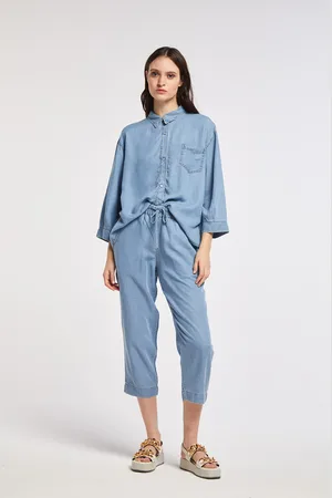 CAFèNOIR Jogger realizzati in tencel denim