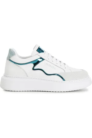 CAFèNOIR Sneakers in pelle con dettaglio specchio su suola a cassetta