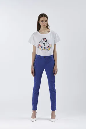 CAFèNOIR Pantaloni slim tinto capo