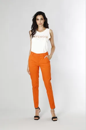 CAFèNOIR Pantaloni chino in tessuto superstretch