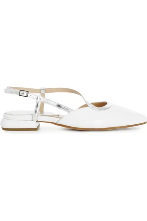CAFèNOIR Ballerine in nappa e laminato con cinturino e scollatura asimmetrica