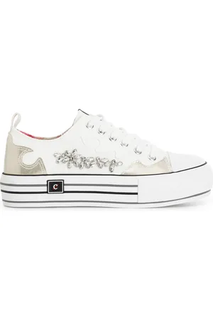 CAFèNOIR Sneakers in tessuto jeans con strass