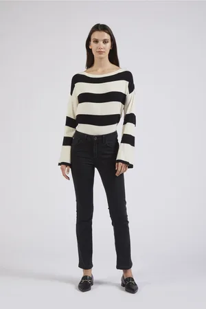 CAFèNOIR Denim slim con stras al carrè /